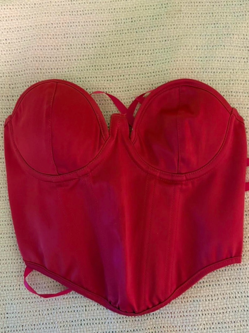 Pink Satin Corset Top